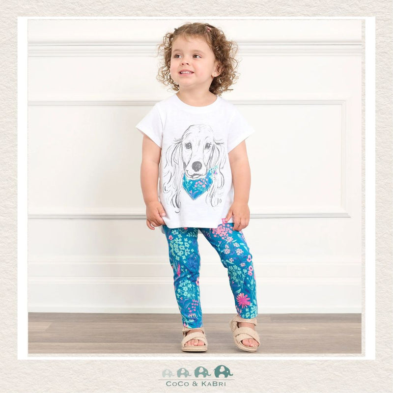 Hatley: Girls Wildflower Puppy Graphic Tee, CoCo & KaBri Children's Boutique