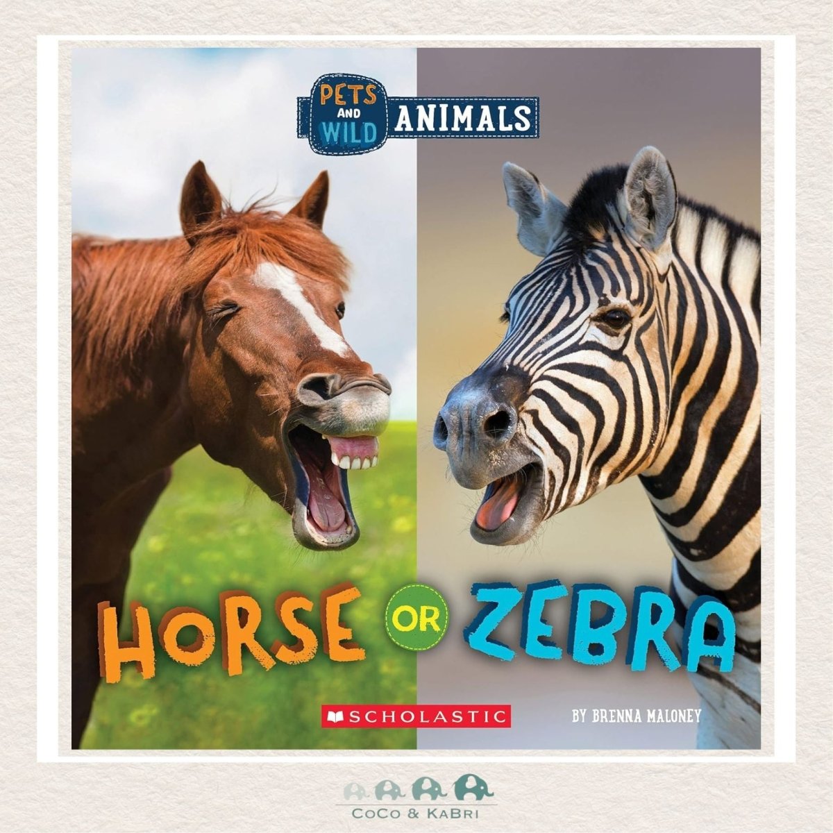 Horse or Zebra (Wild World: Pets and Wild Animals), CoCo & KaBri Children's Boutique