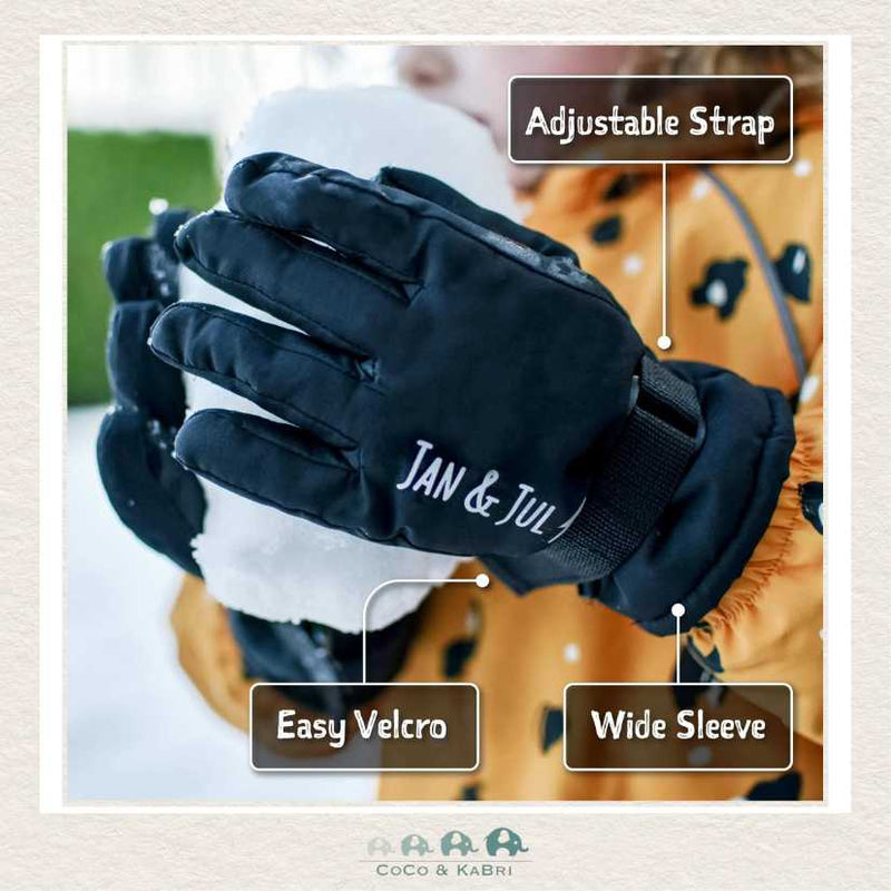 Jan & Jul Waterproof Snow Gloves - Black, CoCo & KaBri Children's Boutique