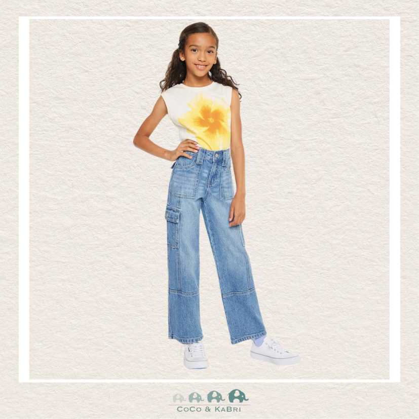 Kan Can: Bay High Rise Slim Straight Cargo Girls Pants, CoCo & KaBri Children's Boutique