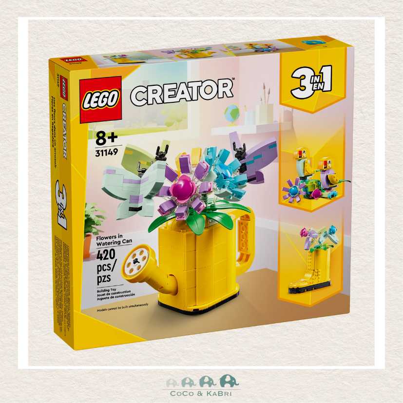 LEGO® Creator Flowers in Watering Can 3in1 Toy, CoCo & KaBri Children's Boutique