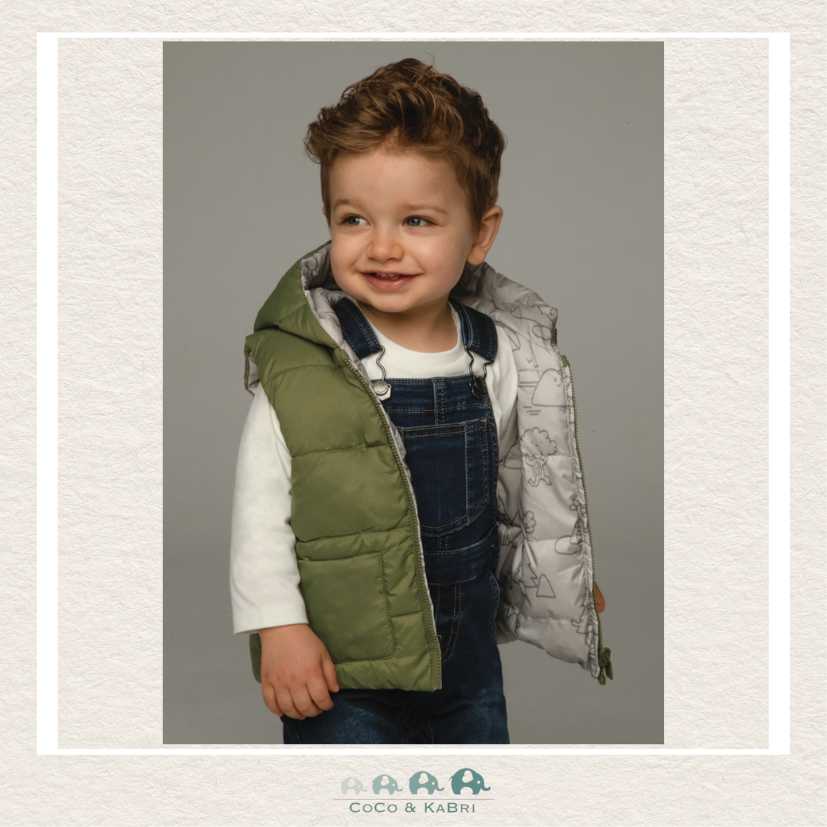 Mayoral Baby Boy Reversible Vest Forest Green, CoCo & KaBri Children's Boutique