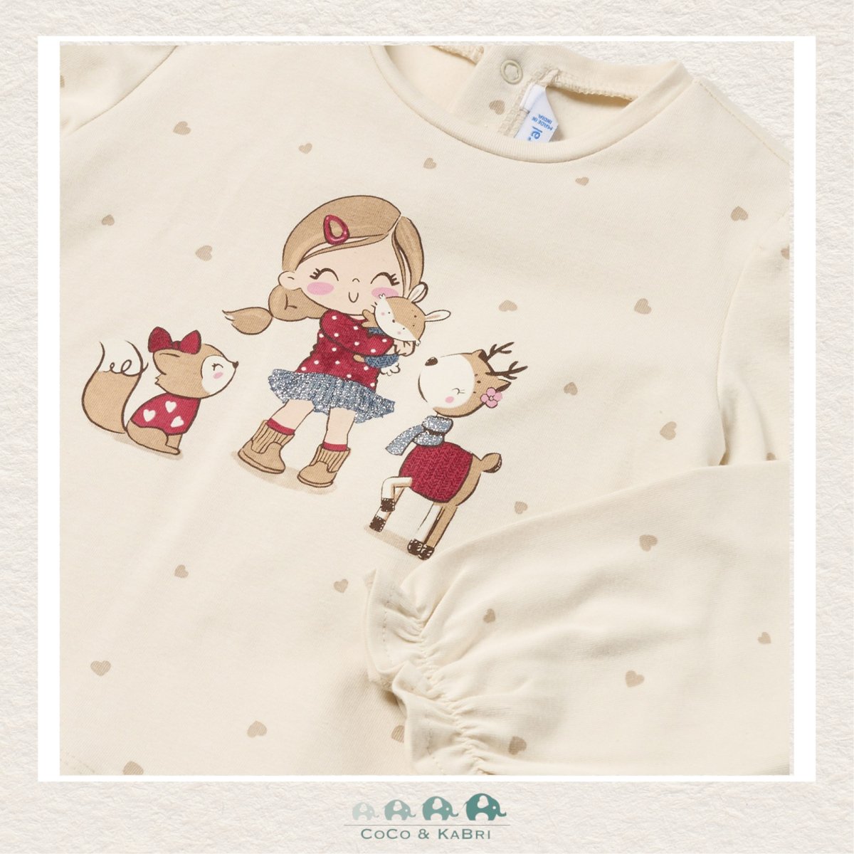 Mayoral Baby Girl Long Sleeve Shirt - Deer, CoCo & KaBri Children's Boutique