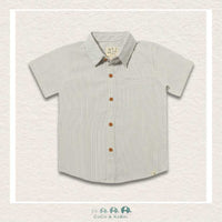 Me & Henry Grey/White Thin Double Stripe Newport Woven Shirt, CoCo & KaBri Children's Boutique