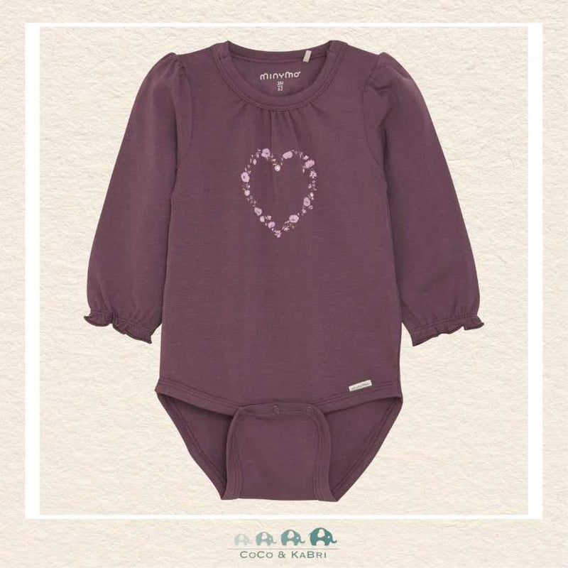 Minymo: Baby Girl Plum Diaper Shirt, CoCo & KaBri Children's Boutique