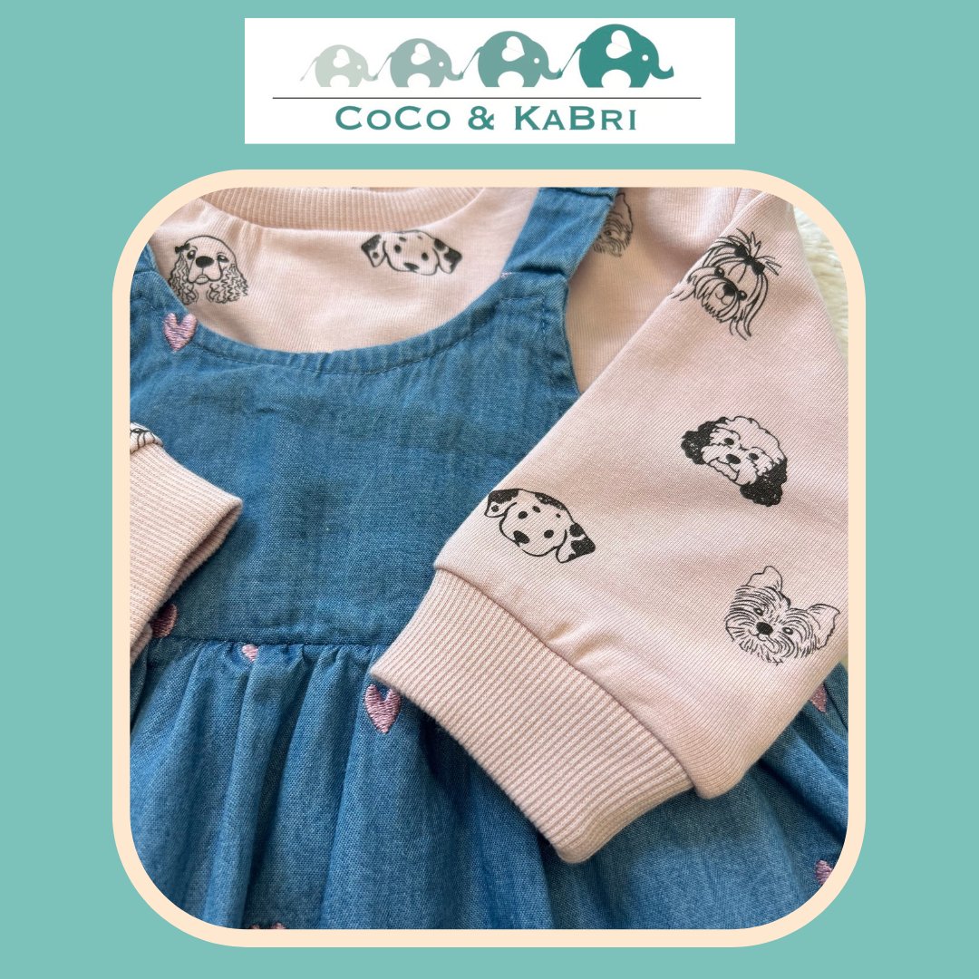 Minymo Baby Girl Sweatshirt - Puppies, CoCo & KaBri Children's Boutique