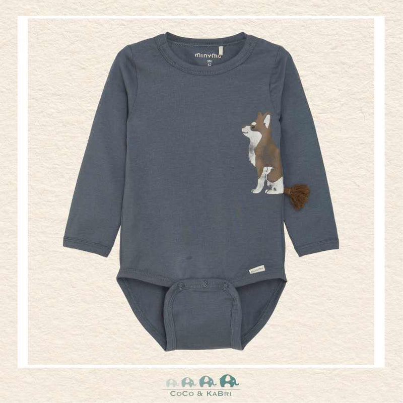 Minymo Boys Diaper Shirt - Blue with Husky, CoCo & KaBri Children's Boutique