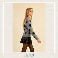 Molly Bracken Girls: Ash Gray Heart Sweater, CoCo & KaBri Children's Boutique