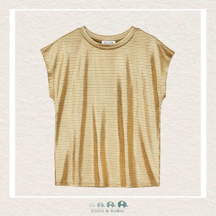 Molly Bracken Girls: Gold Short Sleeve Shirt, CoCo & KaBri Children's Boutique