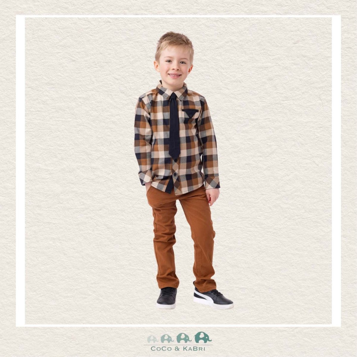 Nano Boys Shirt with Tie, CoCo & KaBri Children's Boutique