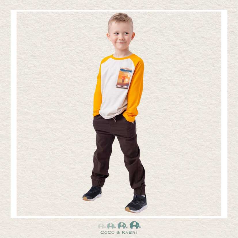 Nano Brown Jogger Pants, CoCo & KaBri Children's Boutique