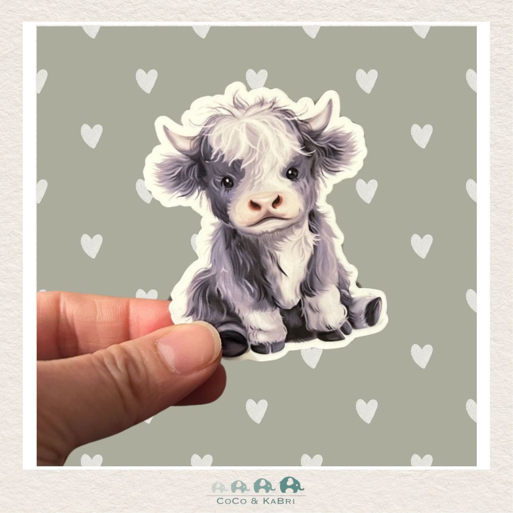 Peanut The Highland Cow Sticker, CoCo & KaBri Children's Boutique