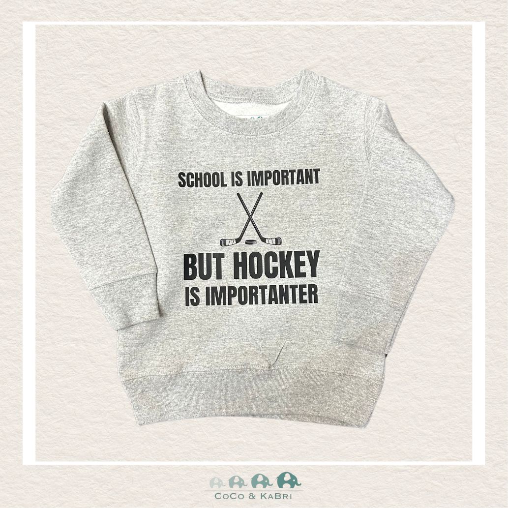 "The Drew" Sweatshirt - Toddler Fleece Crewneck - School is Important...., CoCo & KaBri Children's Boutique