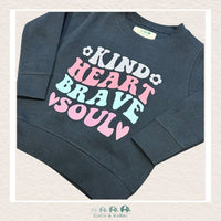 "The Drew" Sweatshirt - Toddler Fleece Navy Crewneck - Kind Heart, Brave Soul, CoCo & KaBri Children's Boutique