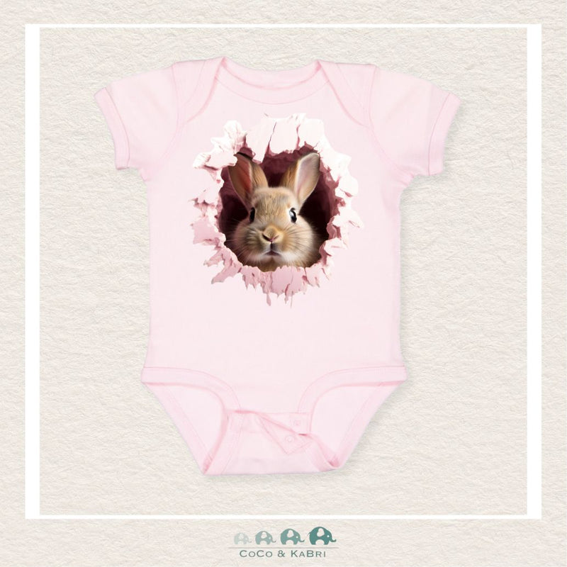 "The Harper" Baby Ribbed Light Pink Diaper Shirt - Bunny, CoCo & KaBri Children's Boutique