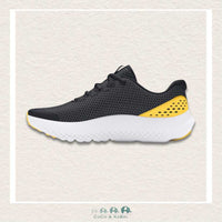 Under Armour: Boys' Grade School Surge 4 Running Shoes - Black/Yellow (Y2 - 148), CoCo & KaBri Children's Boutique