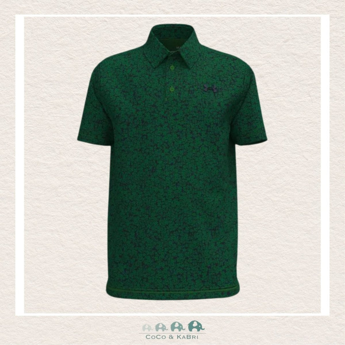 Under Armour Boy's Playoff Printed Polo Team - Kelly Green, CoCo & KaBri Children's Boutique