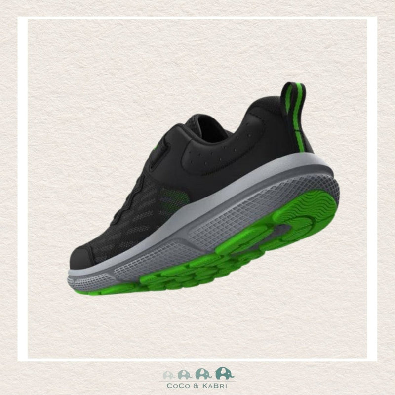 Under Armour: Boy's Pre - School Assert 10 AC Running Shoes Black/Green (N4 - 192), CoCo & KaBri Children's Boutique