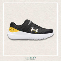 Under Armour Boys' Pre - School Surge 4 AC Running Shoes - Black/Yellow, CoCo & KaBri Children's Boutique