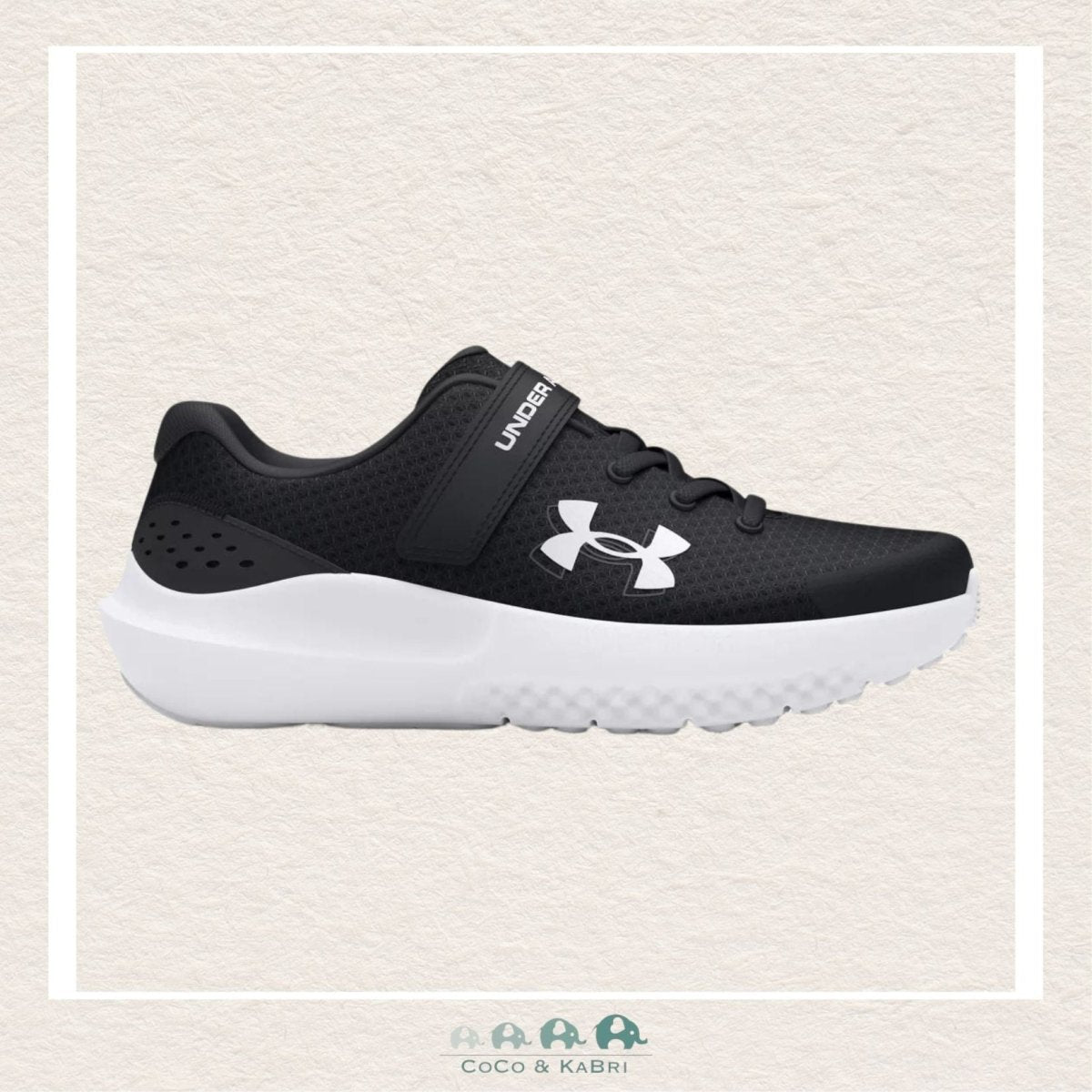 Under Armour Boy's Pre - School UA Surge 4 AC Running Shoes - Black (02 - 2), CoCo & KaBri Children's Boutique