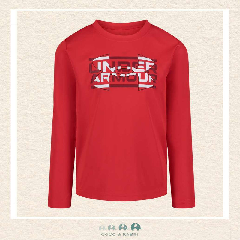 Under Armour: Boys' Puff Mesh Long Sleeve Tshirt - Red, CoCo & KaBri Children's Boutique