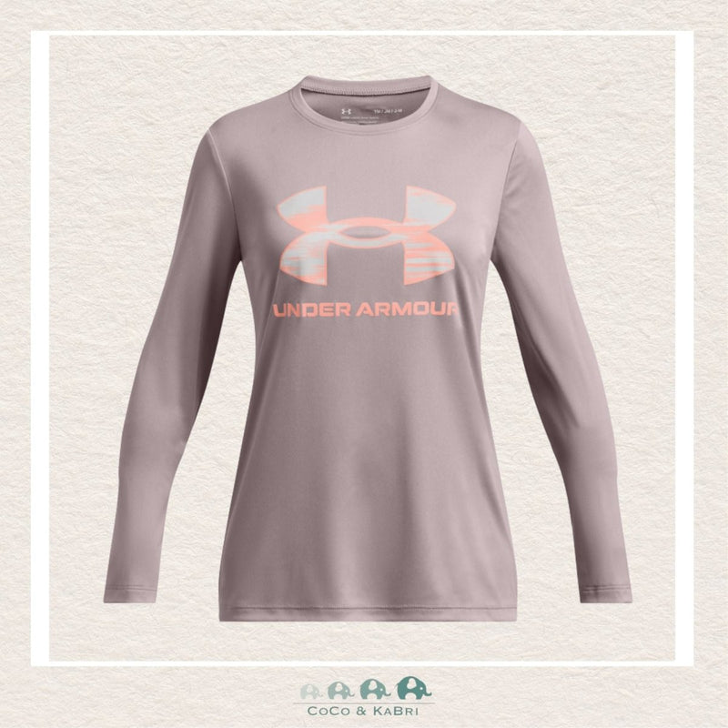 Under Armour Girls' Tech™ Big Logo Print Fill Long Sleeve - Tetra Gray, CoCo & KaBri Children's Boutique