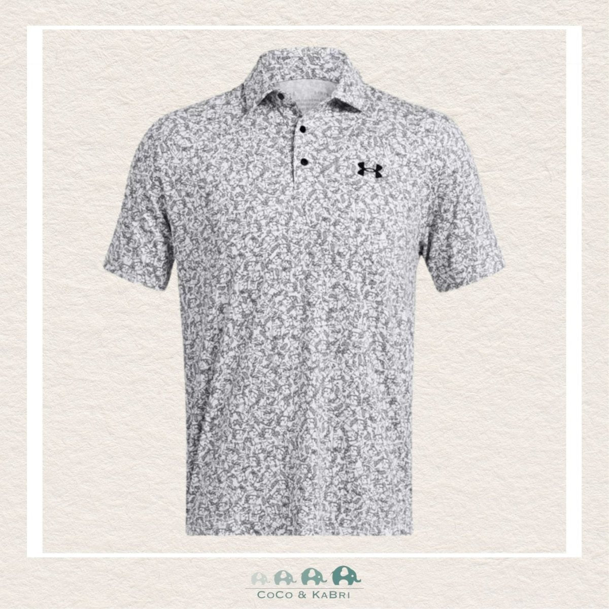 Under Armour Men's Playoff 3.0 Printed Polo Black/White, CoCo & KaBri Children's Boutique