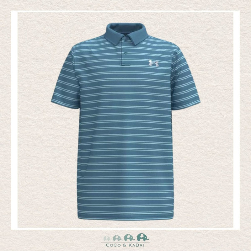 Under Armour Youth Boy's Matchplay Stripe Polo - Ether Blue, CoCo & KaBri Children's Boutique