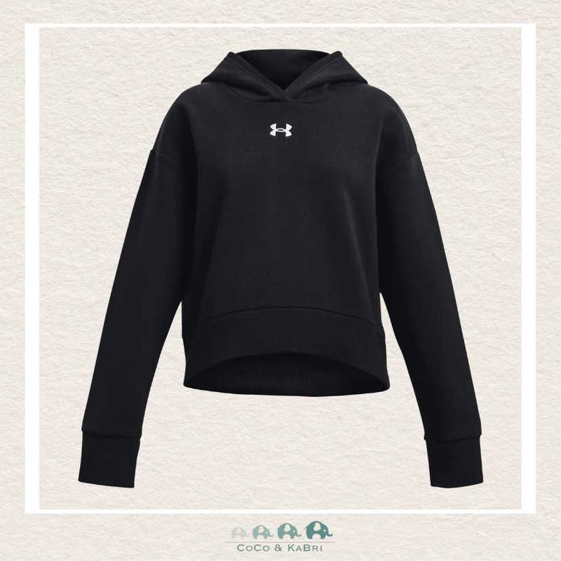 Under Armour Youth Girls Rival Fleece Crop Hoodie - Black, CoCo & KaBri Children's Boutique