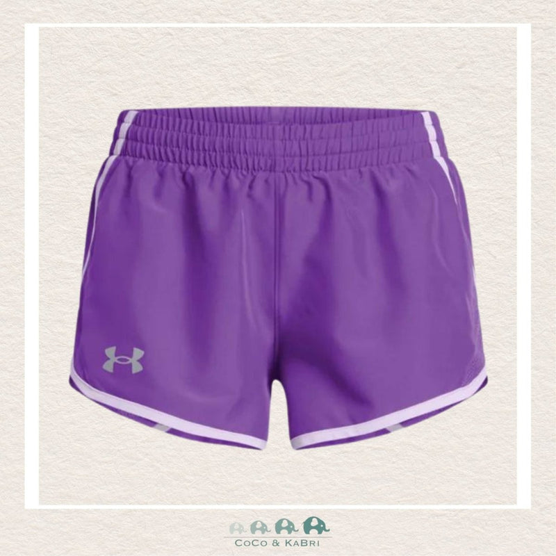 Under Armour Youth Girls' UA Fly - By 3 Shorts - Lavish Purple, CoCo & KaBri Children's Boutique