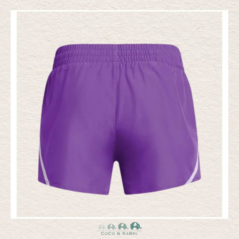 Under Armour Youth Girls' UA Fly - By 3 Shorts - Lavish Purple, CoCo & KaBri Children's Boutique