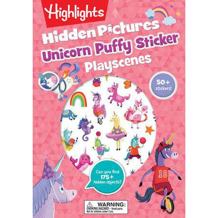 Unicorn Hidden Pictures Puffy Sticker Playscenes, CoCo & KaBri Children's Boutique