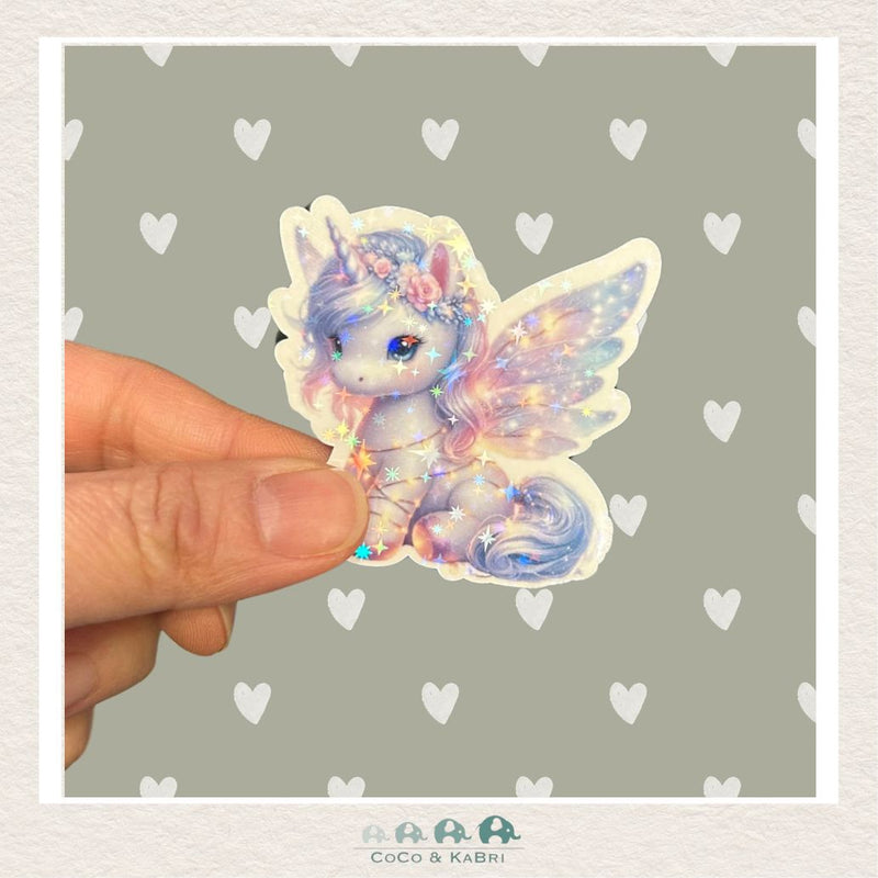 Unicorn Sticker (Laying Down with Lights), CoCo & KaBri Children's Boutique