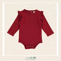 Vignette Burgandy Quinn Diaper Shirt, CoCo & KaBri Children's Boutique