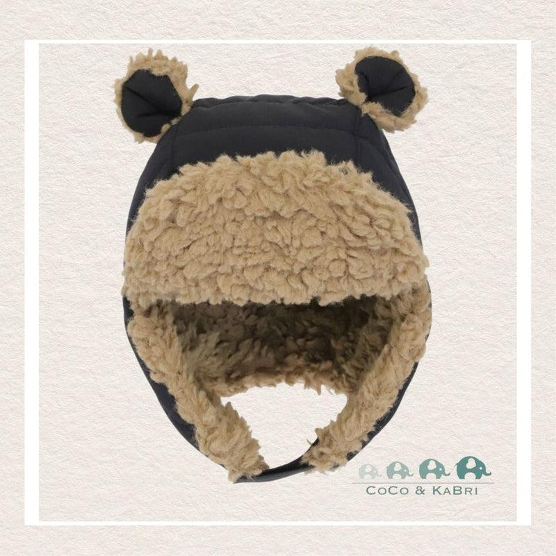 Calikids: Nylon Bear Puffer Hat - Black, CoCo & KaBri Children's Boutique