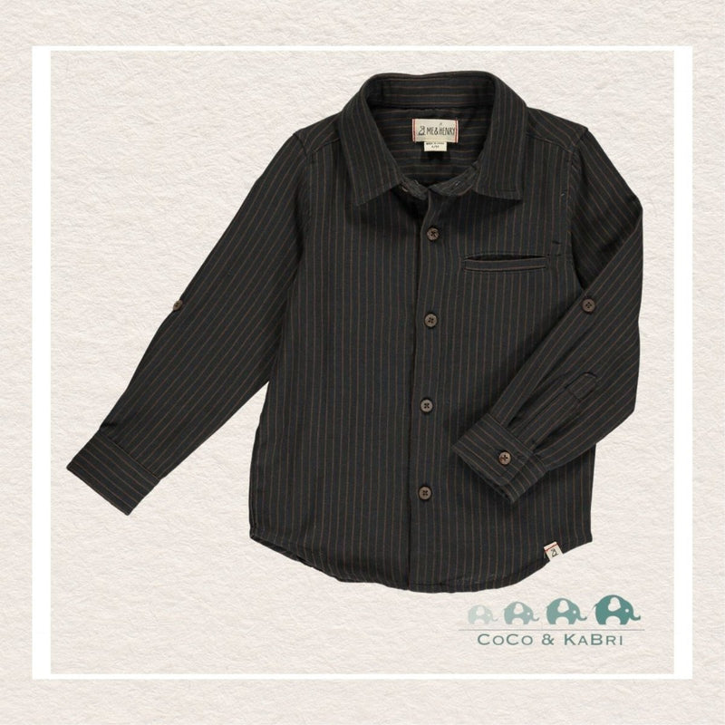 *Me & Henry: Boys Atwood Woven Shirt - Black Stripe, CoCo & KaBri Children's Boutique