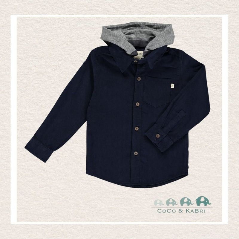 *Me & Henry: Boys Erin Hooded Woven Shirt - Navy, CoCo & KaBri Children's Boutique