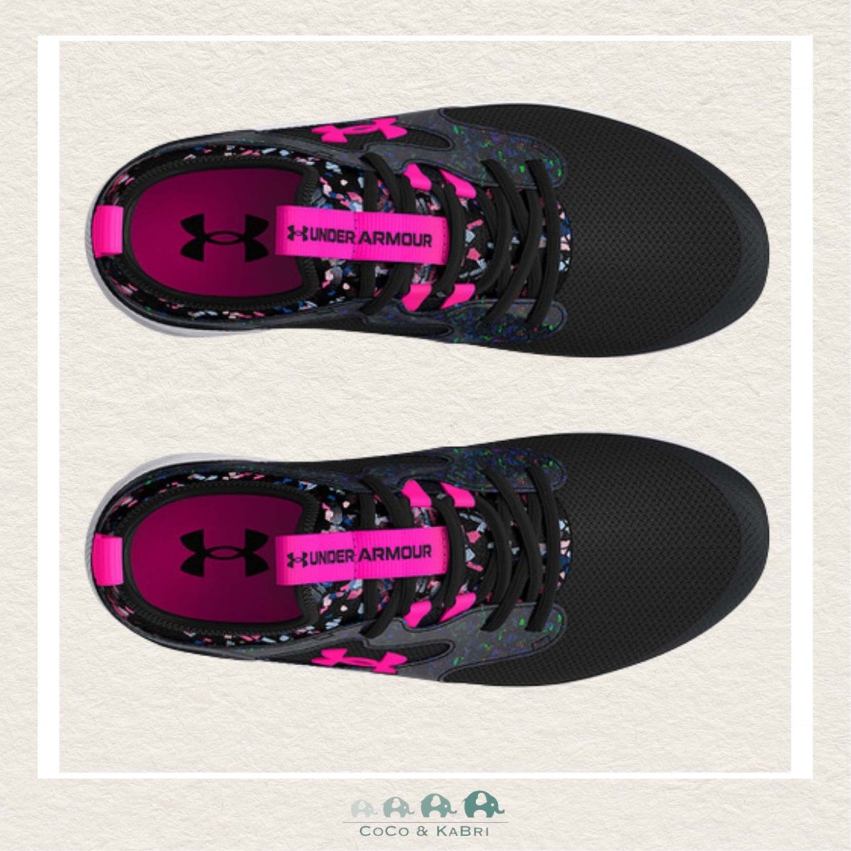 Under Armour Infinity 2.0 Printed Running Shoes Black Pink 3 Youth